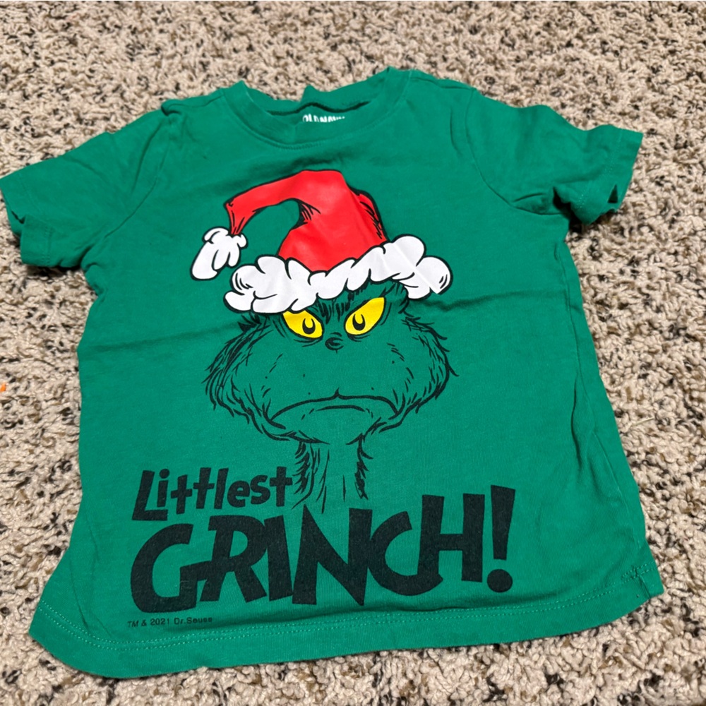 Old Navy Green Littlest Grinch Kids Tee